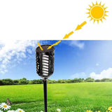 Bakiya Blue Flame Flickering Solar Torch Totem 3 Mode Waterproof