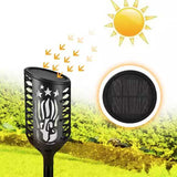 Bakiya Blue Flame Flickering Solar Torch Totem 3 Mode Waterproof