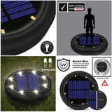 Crimson Red Solar Powered Pathway Lights